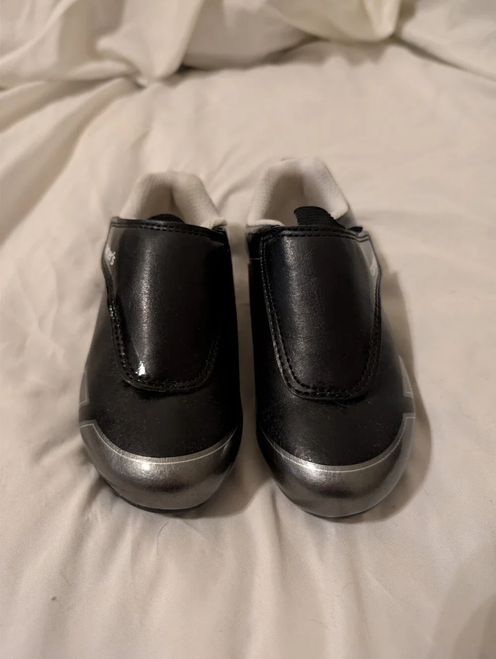 Carter's Kids Black and Silver Slip-On Cleats